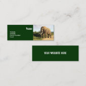 Elephant Skinny Business Card-template Mini Visitekaartje (Voorkant / Achterkant)