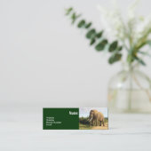 Elephant Skinny Business Card-template Mini Visitekaartje (Staand voorkant)