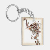 Elephant Sleutelhanger Abstract Spiral Artwork (Voorkant Links)