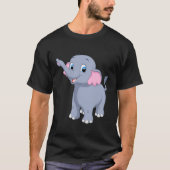 Elephant small Cartoon is erg statisch T-shirt (Voorkant)