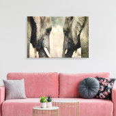 Elephant Soulmates Canvas Afdruk (Insitu (Woonkamer))