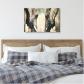 Elephant Soulmates Canvas Afdruk (Insitu (Slaapkamer))