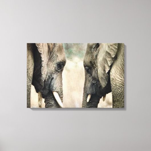 Elephant Soulmates Canvas Afdruk (Voorkant)