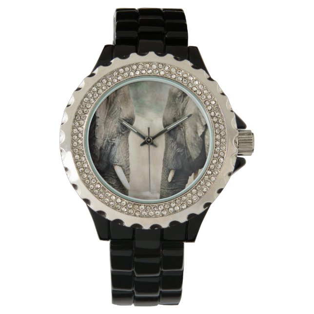 Elephant Soulmates Horloge (Voorkant)