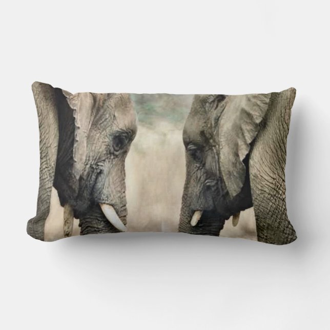 Elephant Soulmates Kussen (Voorkant)