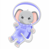 Elephant Space Astronaut Sticker (Voorkant)