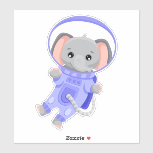 Elephant Space Astronaut Sticker (Vel)