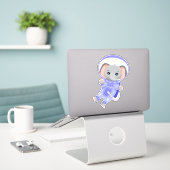 Elephant Space Astronaut Sticker (Laptop op bureau)
