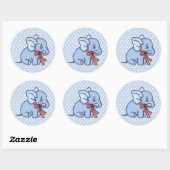 Elephant Speelgoed Blue Ronde Sticker (Vel)