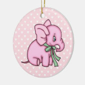 Elephant Speelgoed Roze Keramisch Ornament (Links)