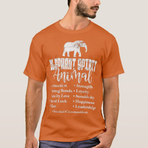 Elephant Spirit Animal Elephants Lover Distress T-shirt
