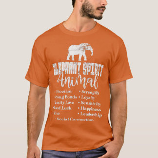Elephant Spirit Animal Elephants Lover Distress T-shirt