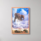 ELEPHANT SPIRITS VAN Mount Kilimanjaro Canvas Afdruk (Voorkant)