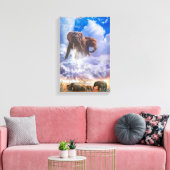 ELEPHANT SPIRITS VAN Mount Kilimanjaro Canvas Afdruk (Insitu (Woonkamer))