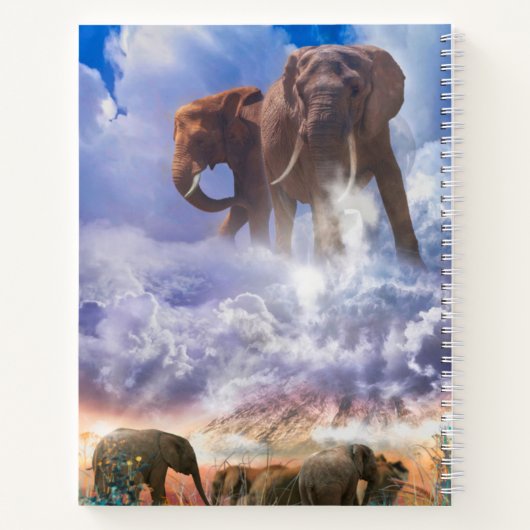 ELEPHANT SPIRITS VAN Mount Kilimanjaro Notitieboek (Achterkant)