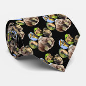 Elephant Splash Footprint Stropdas (Opgerold)