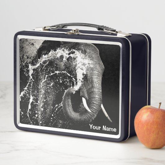 Elephant Splash Lunch Box – Aangepast blik (In situ)