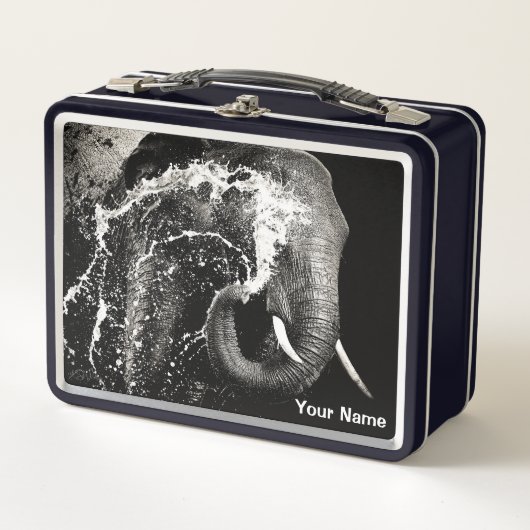 Elephant Splash Lunch Box – Aangepast blik (Voorkant)