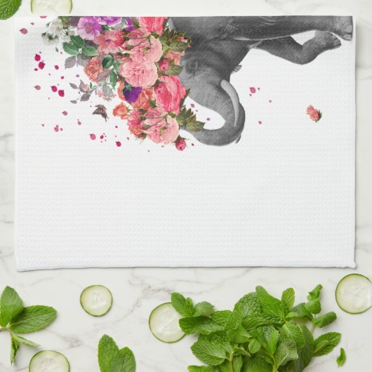 Elephant Splash Theedoek (Gevouwen)