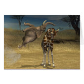 Elephant springt over Giraffe (Voorkant Horizontaal)