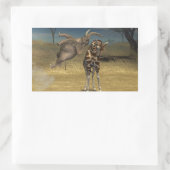 Elephant springt over Giraffe Rechthoekige Sticker (Tas)