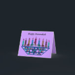 Elephant Star Menorah Kaarten<br><div class="desc">Grafische illustratie van een olifant,  giraffe en Star of David menorah ontwerp.</div>