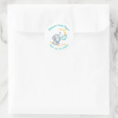 Elephant & Stars Baby shower Bedankt Ronde Sticker (Tas)
