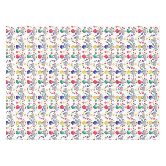 Elephant Stars Circus Pattern Tafelkleed (Voorkant (Horizontaal))