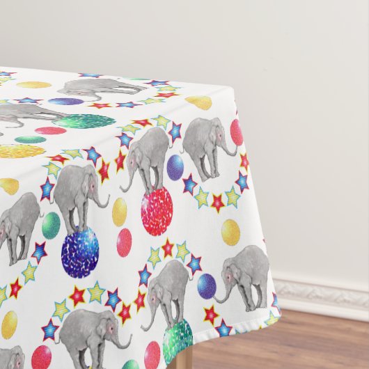 Elephant Stars Circus Pattern Tafelkleed (Voorbeeld)