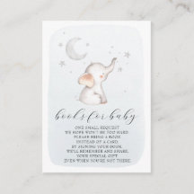 Elephant Stars Moon Dusty Blue Boy Baby shower Enc