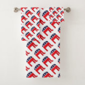 Elephant stars stripes republikeins partijsymbool bad handdoek (Insitu)