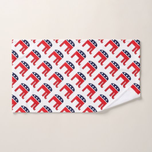 Elephant stars stripes republikeins partijsymbool bad handdoek (Handdoek)