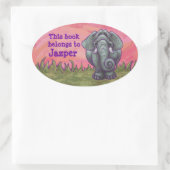 Elephant Stationery Ovale Sticker (Tas)