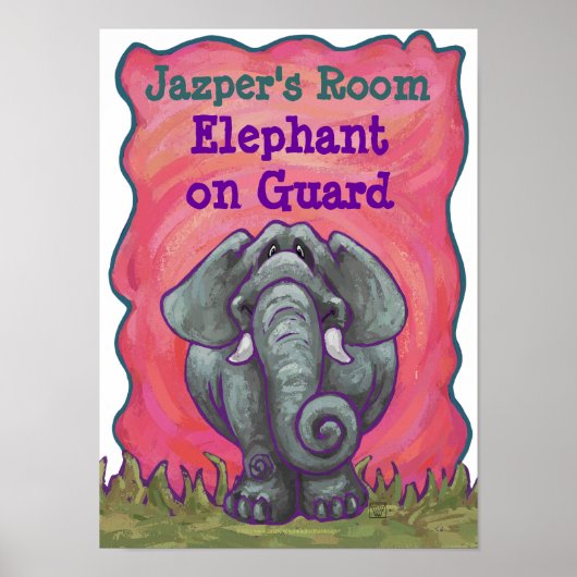 Elephant Stationery Poster (Voorkant)