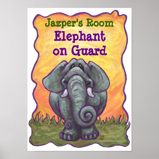 Elephant Stationery Poster (Voorkant)