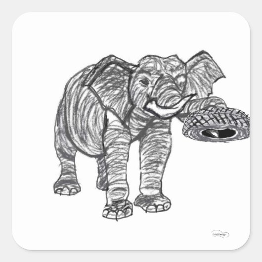 Elephant Sticker (Voorkant)