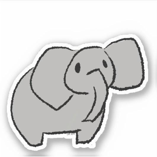 Elephant Sticker (Voorkant)