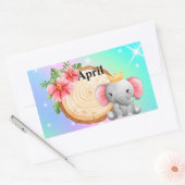 Elephant-sticker personaliseren rechthoekige sticker (Envelop)