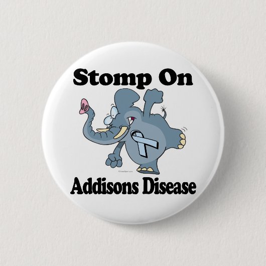 Elephant Stomp on Addisease Ronde Button 5,7 Cm (Voorkant)