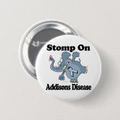Elephant Stomp on Addisease Ronde Button 5,7 Cm (Voorkant /achterkant)
