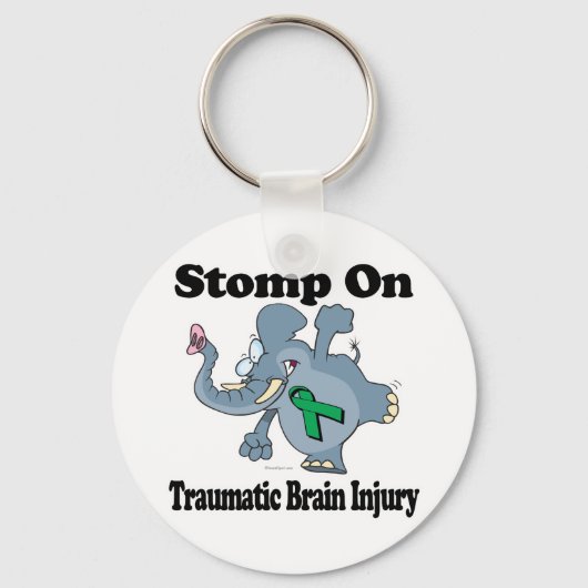 Elephant stomp on traumatic Brain Injury Sleutelhanger (Voorkant)