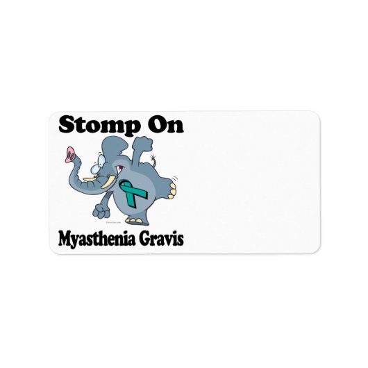 Elephant Stomp op Myasthenia Gravis Etiket (Voorkant)