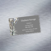 Elephant Storage Waterverf African Animal Art Magnetisch Visitekaartje (Voorbeeld)