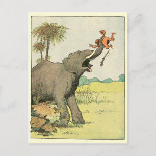 Elephant Story Book Drawing Briefkaart