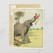 Elephant Story Book Drawing Briefkaart (Voorkant / Achterkant)