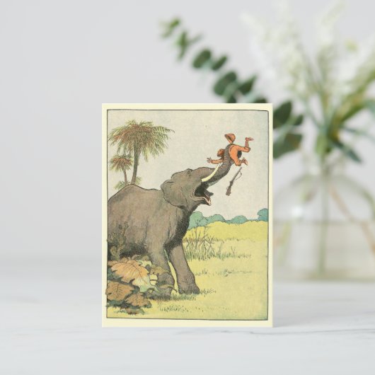 Elephant Story Book Drawing Briefkaart (Staand voorkant)