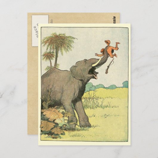 Elephant Story Book Drawing Briefkaart (Voorkant / Achterkant)