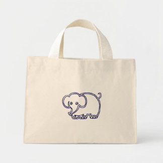 Elephant Stripe Bag Mini Tote Bag