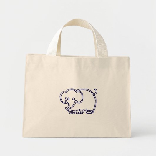 Elephant Stripe Bag Mini Tote Bag (Voorkant)