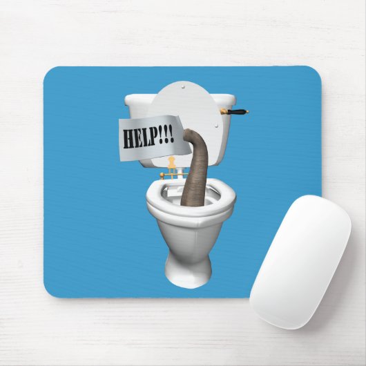 Elephant Stuck in Toilet Muismat (Met muis)